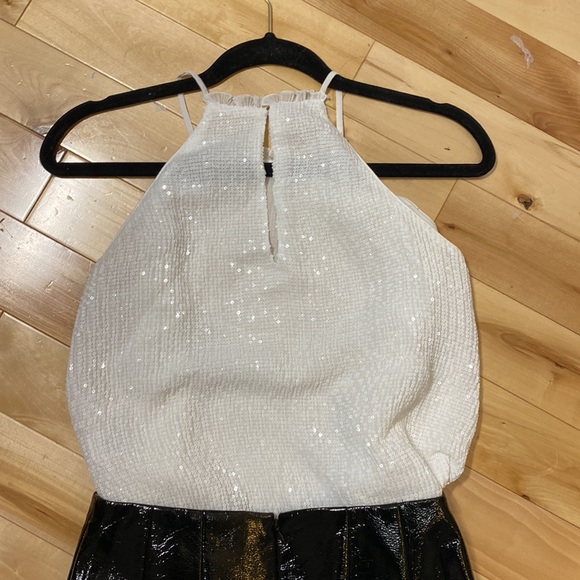 Zara Top Sequin Blouse in White size small - Picture 6 of 9